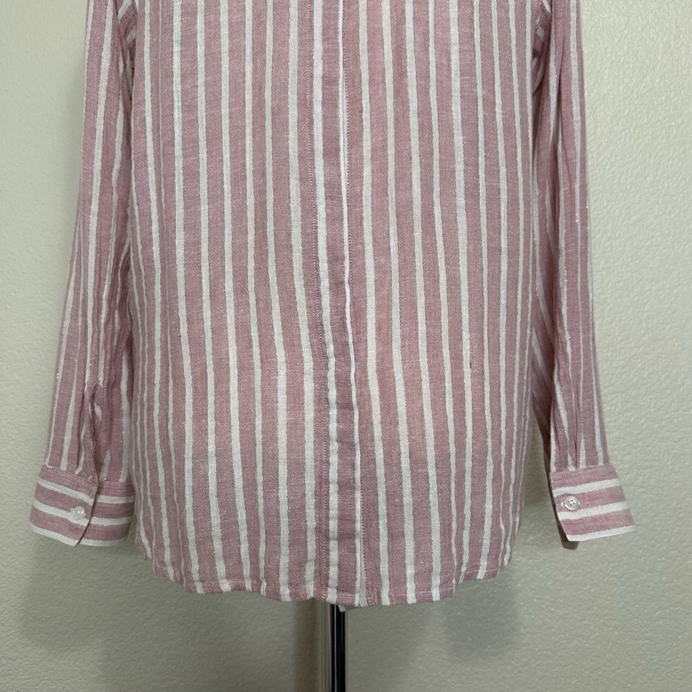 Rails Linen Blend Sydney Stripe Button Down Shirt… - image 8